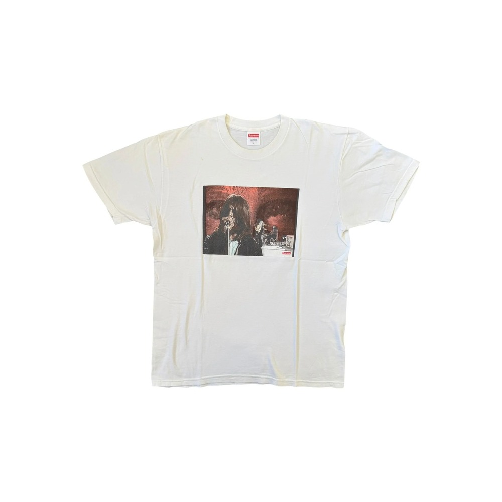 Supreme SS16 Black Sabbath Paranoid Ozzy Osbourne White T-Shirt Size Large